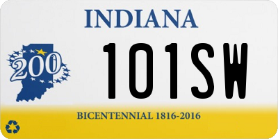 IN license plate 101SW