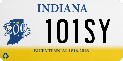 IN license plate 101SY