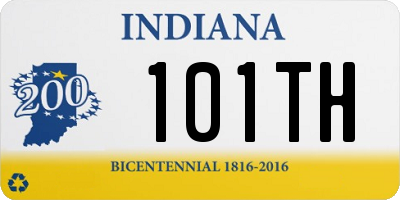 IN license plate 101TH