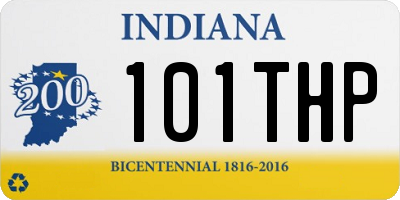 IN license plate 101THP