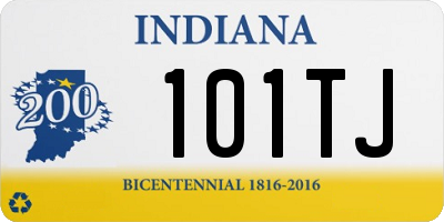 IN license plate 101TJ