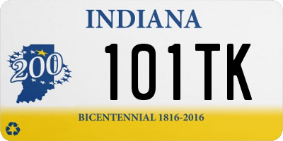 IN license plate 101TK