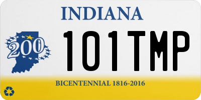 IN license plate 101TMP
