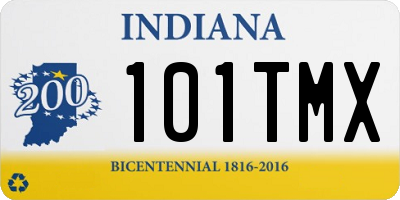 IN license plate 101TMX