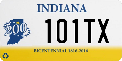 IN license plate 101TX