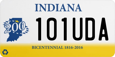 IN license plate 101UDA