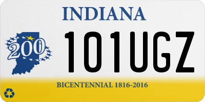 IN license plate 101UGZ