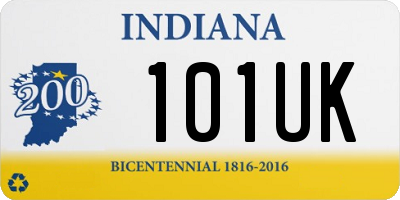 IN license plate 101UK