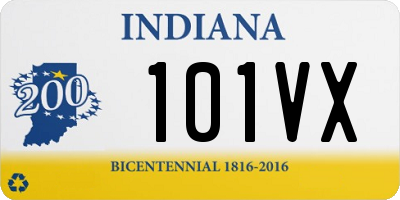 IN license plate 101VX