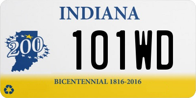 IN license plate 101WD