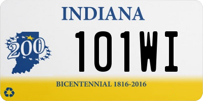 IN license plate 101WI
