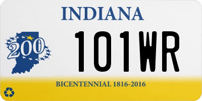 IN license plate 101WR