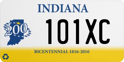 IN license plate 101XC