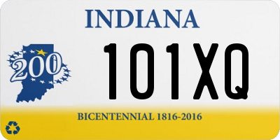 IN license plate 101XQ