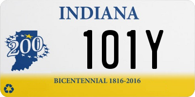 IN license plate 101Y