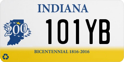 IN license plate 101YB