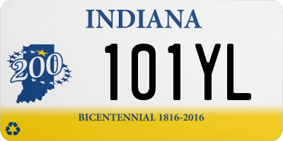 IN license plate 101YL