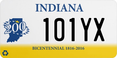 IN license plate 101YX