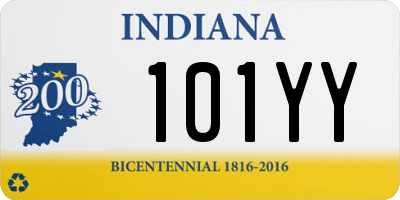 IN license plate 101YY