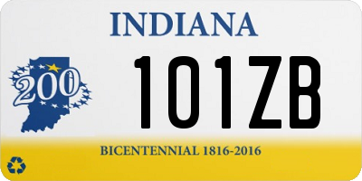 IN license plate 101ZB