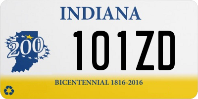 IN license plate 101ZD