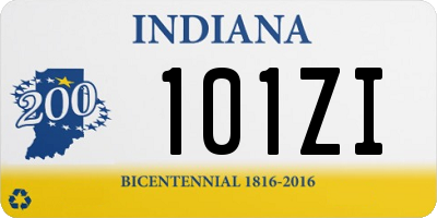 IN license plate 101ZI