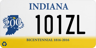 IN license plate 101ZL