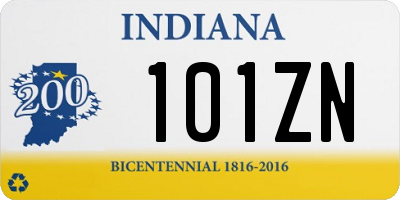 IN license plate 101ZN