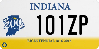 IN license plate 101ZP