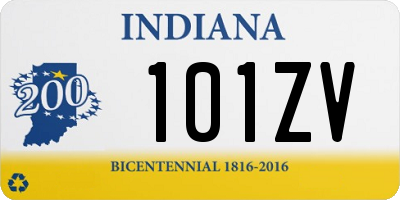 IN license plate 101ZV