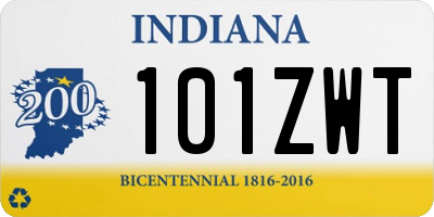 IN license plate 101ZWT