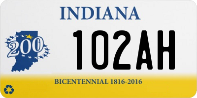 IN license plate 102AH