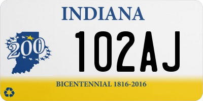 IN license plate 102AJ
