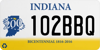 IN license plate 102BBQ