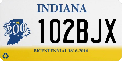 IN license plate 102BJX