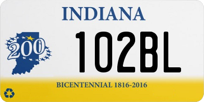 IN license plate 102BL