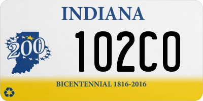 IN license plate 102CO