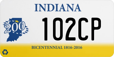 IN license plate 102CP