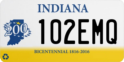 IN license plate 102EMQ