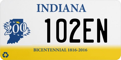 IN license plate 102EN