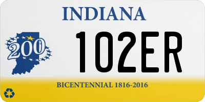 IN license plate 102ER