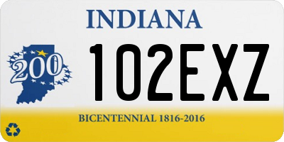 IN license plate 102EXZ