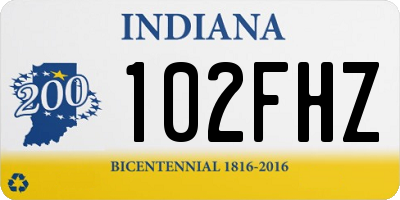 IN license plate 102FHZ