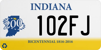 IN license plate 102FJ