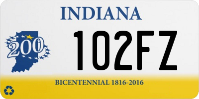 IN license plate 102FZ