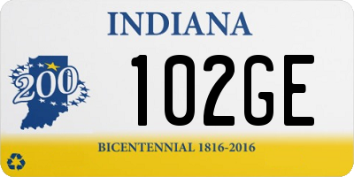 IN license plate 102GE