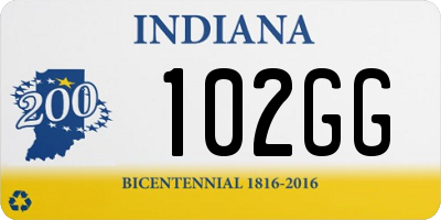 IN license plate 102GG