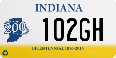 IN license plate 102GH