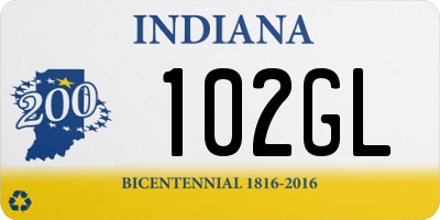 IN license plate 102GL