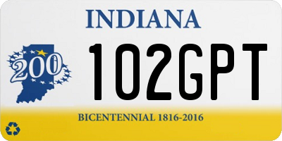 IN license plate 102GPT